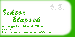 viktor blazsek business card